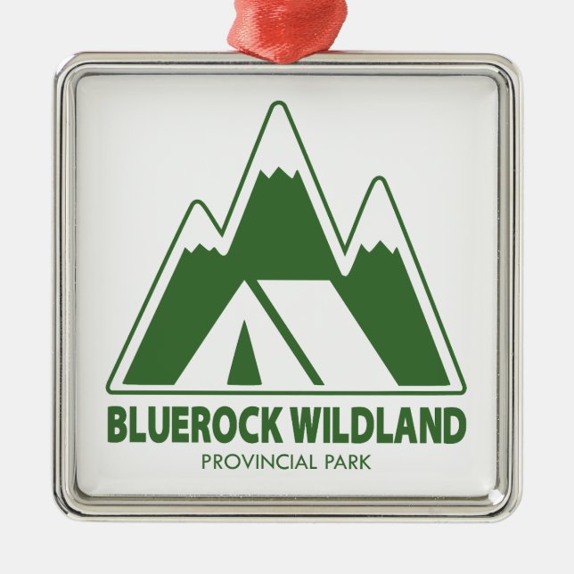 Bluerock Wildland Provincial Park Camping Ornament Aus Metall (Vorne)