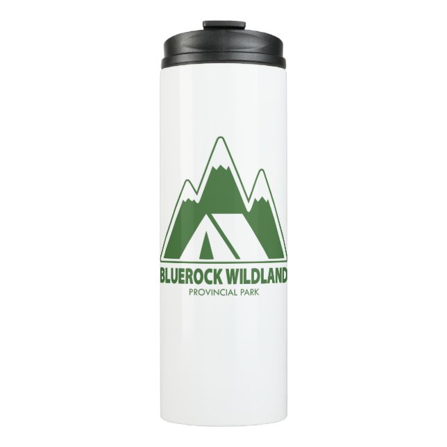 Bluerock Wildland Provincial Park Camping Thermosbecher (Vorderseite)