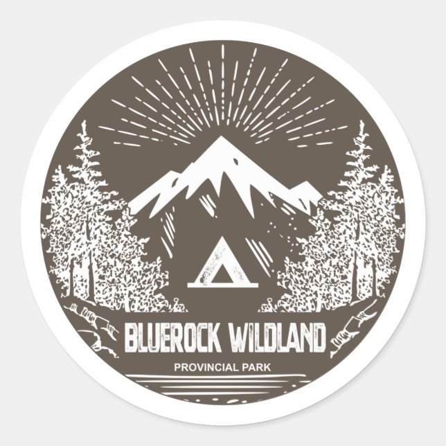 Bluerock Wildland Provinzialpark Runder Aufkleber (Vorderseite)