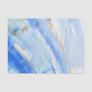 Blues 007 Abstraktes gestrichenes Wasserfarbenpapi Seidenpapier