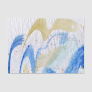 Blues 011 Abstraktes gestrichenes Wasserfarbenpapi Seidenpapier