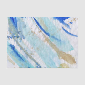 Blues 012 Abstraktes gestrichenes Wasserfarbenpapi Seidenpapier