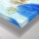 Blues 015 Abstrakte Aquarell Textur Leinwand (Corner(Bottom))