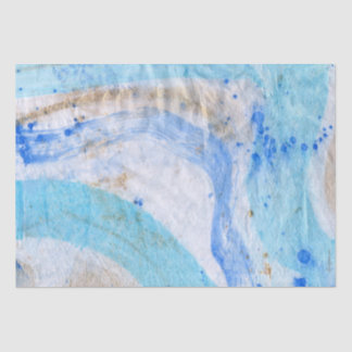 Blues 025 Abstraktes gestrichenes Wasserfarbenpapi Seidenpapier