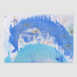 Blues 026 Abstraktes gestrichenes Wasserfarbenpapi Seidenpapier