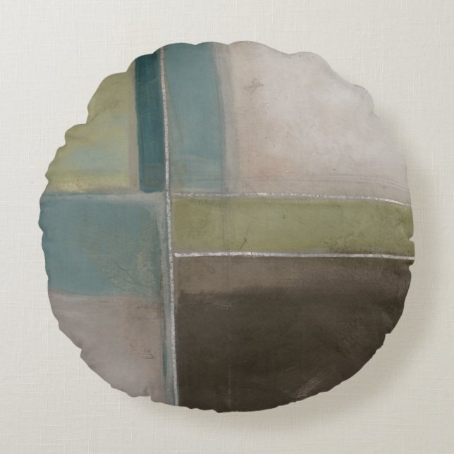 Blues an Dämmerung II Rundes Kissen (Vorderseite)