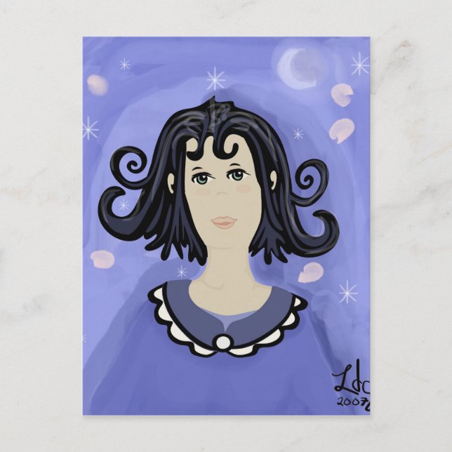 Blues auf der Nachtkarte Postkarte (Vorderseite)