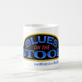 BLUES auf der STOOP-Kaffee-Tasse mit BOTS Kaffeetasse