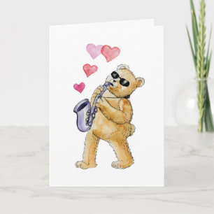 Blues bear feiertagskarte