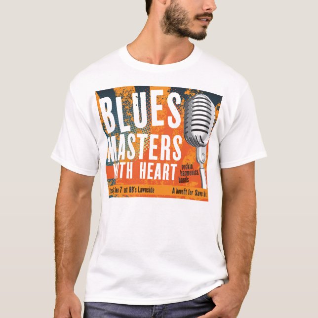 Blues beherrschen mit Herzt-shirt T-Shirt (Vorderseite)