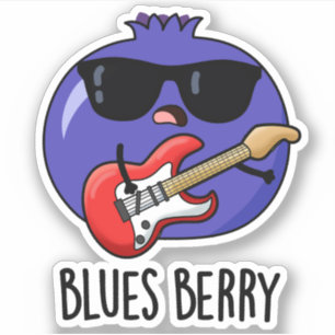 Blues Berry Funny Fruit Pun Aufkleber