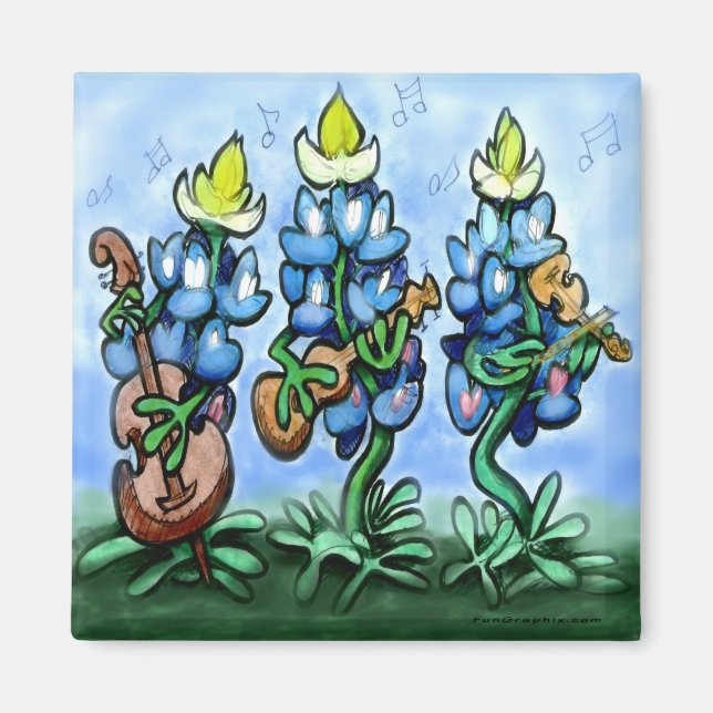 Blues Bonnets Magnet (Vorne)