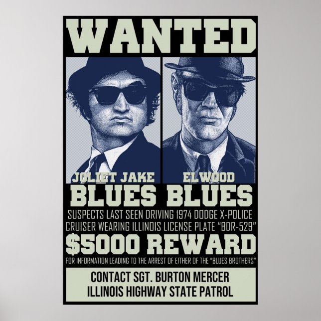 Blues Brothers Gewollt Poster (Vorne)