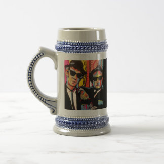 Blues Brothers Pop Art Krawatte Vatertagsgeschenk Bierglas