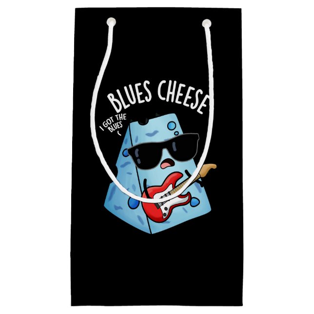 Blues Cheese Funny Food Pub Dark BG Kleine Geschenktüte (Vorderseite)