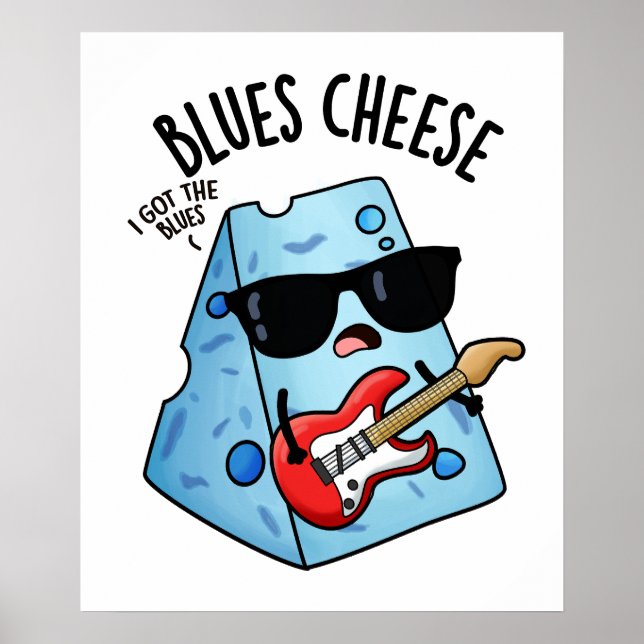 Blues Cheese Funny Food Pub Poster (Vorne)
