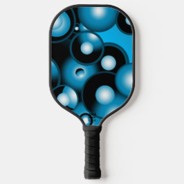 Blues Concentric Circle Orbital Abstrakt Art Pickleball Schläger