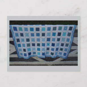 Blues Crochet Blanket Postkarte
