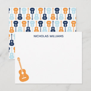 Blues der Guitar Musical Note Card Mitteilungskarte