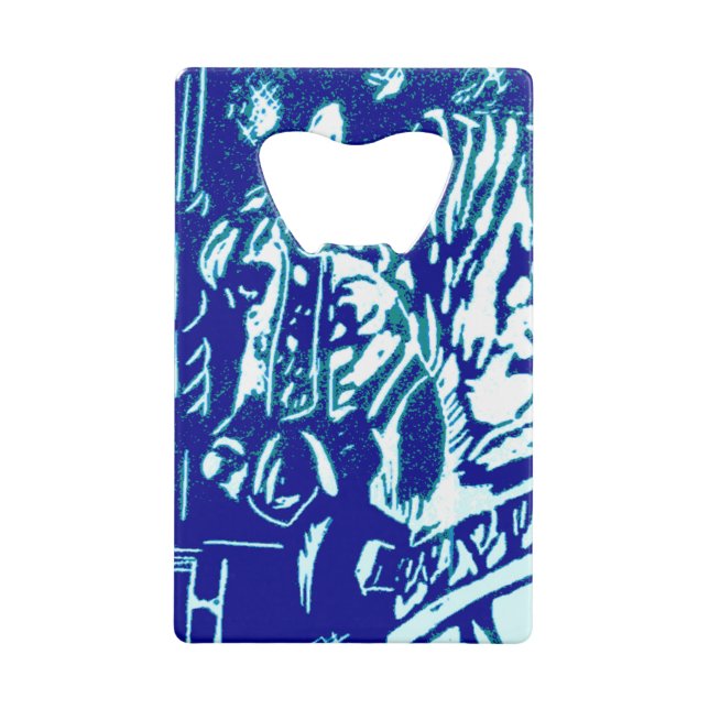 Blues des Karnevals Geldbeutel Flaschenöffner (Rückseite)