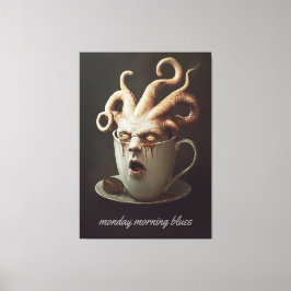 Blues des Koffeinspiegels am Montagmorgen 2 Leinwanddruck