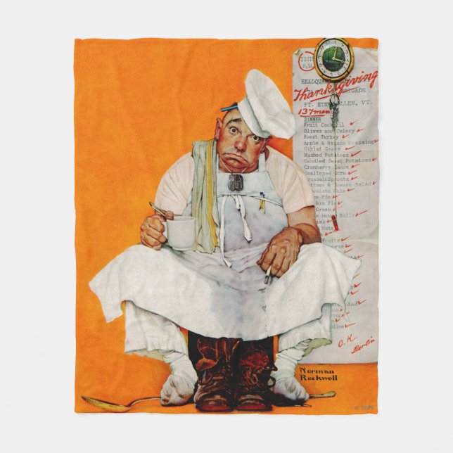 Blues Erntedank Day Fleecedecke (Vorderseite)