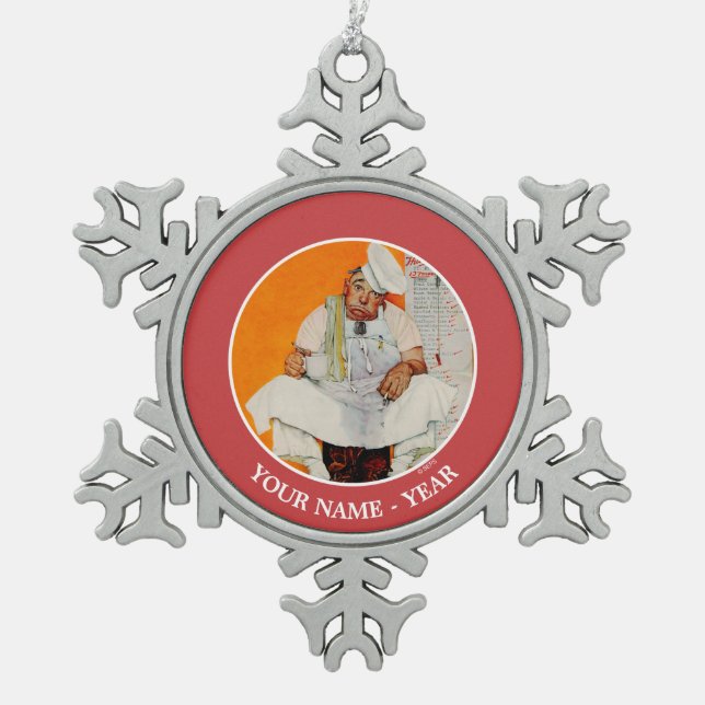 Blues Erntedank Day Schneeflocken Zinn-Ornament (Vorderseite)