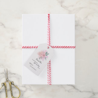 Blues Floral Favor Tag Geschenkanhänger