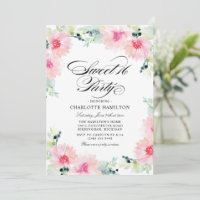 Blues Floral Watercolor 16 . Geburtstag Geburtstag