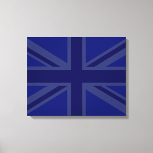Blues für eine britische Flagge der Union Leinwanddruck