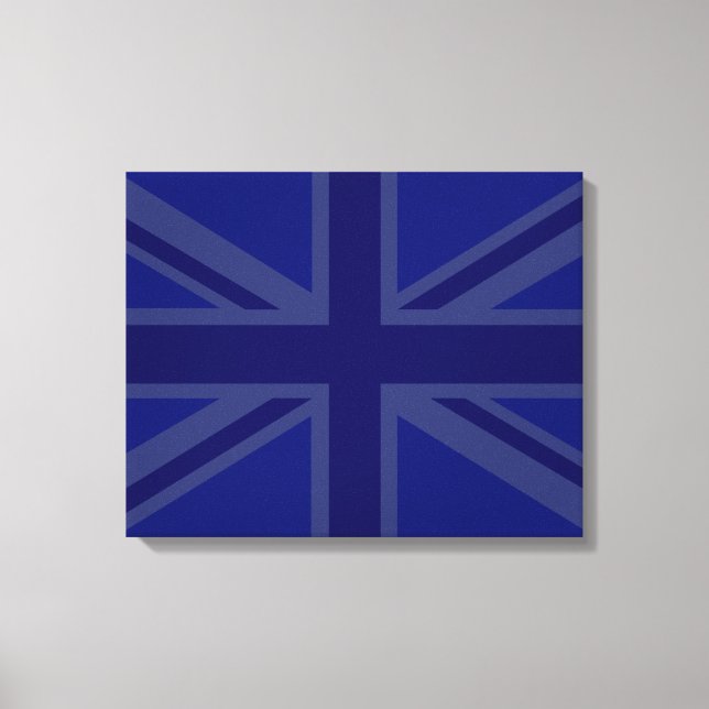 Blues für eine britische Flagge der Union Leinwanddruck (Vorderseite)
