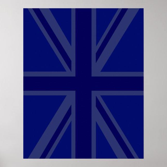 Blues für eine britische Flagge der Union Poster (Vorne)