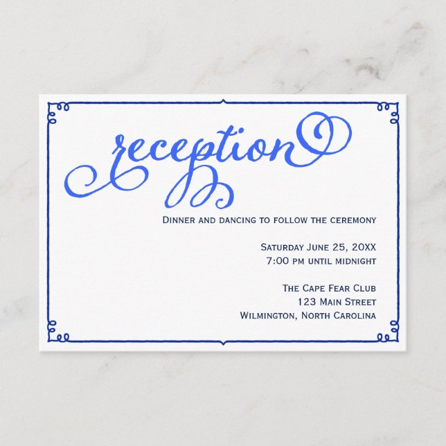 Blues für Hochzeiten - Kontaktkarte Begleitkarte (Vorderseite)