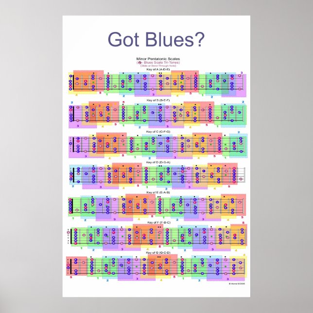 Blues got? Gitarre Scales Poster (Vorne)