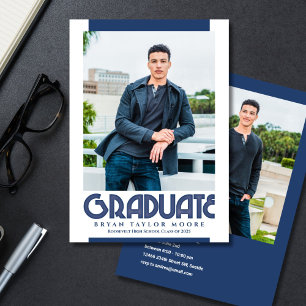 Blues Graduate Foto Ankündigung