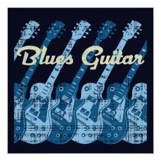 Blues Guitar Poster
