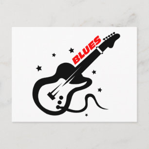 Blues Guitar Postkarte