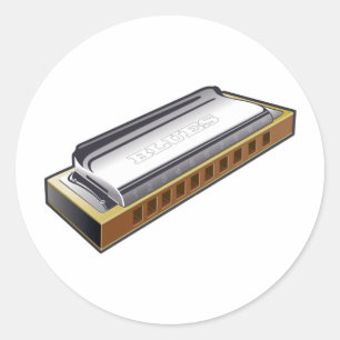 Blues Harmonica - Aufkleber