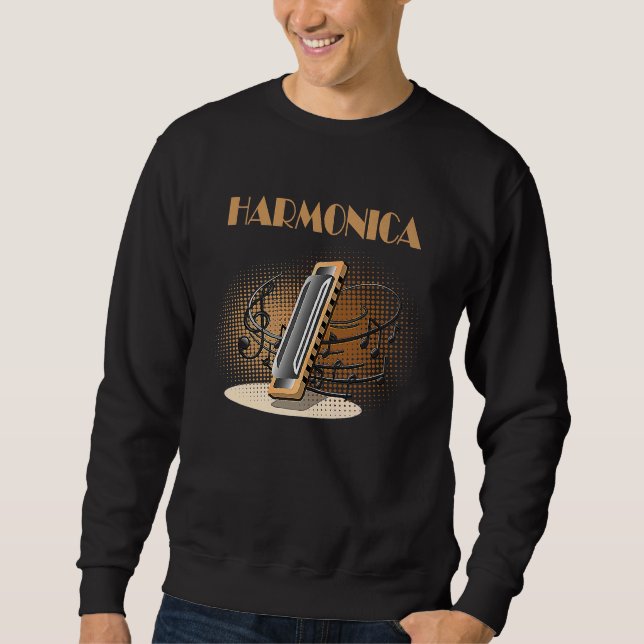 Blues Harmonica mouth organ harmonicist  1 Sweatshirt (Vorderseite)