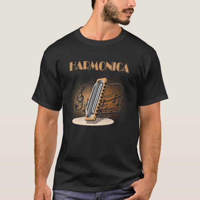 Blues Harmonica Mundharmonikerin 1 T-Shirt (Vorderseite)