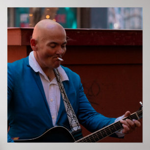 Blues im blauen Anzug Poster