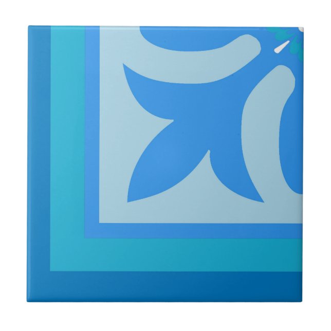 Blues im Ozean Fliese (Vorderseite)