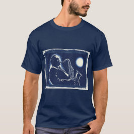 Blues-Jazz-Saxophonist Pop-Art-Musiker Noten T-Shirt