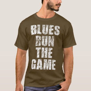 Blues Lauf das lustige Sprichwort des Spiels T-Shirt