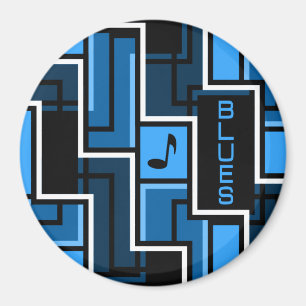 Blues Magnet, groß Magnet