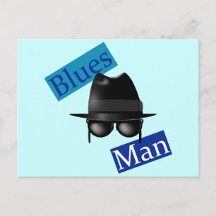 Blues Man Postkarte