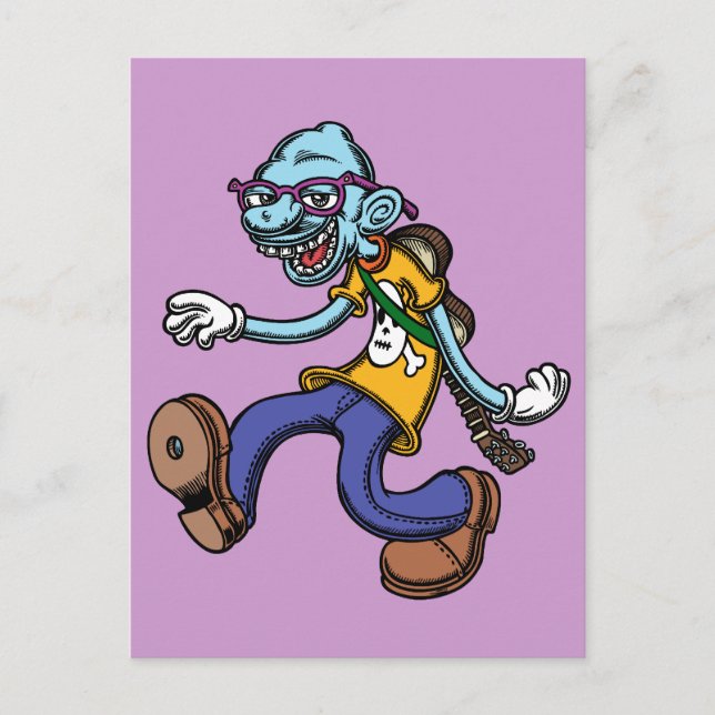 Blues Man Walking Postkarte (Vorderseite)