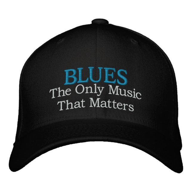 Blues Music bestickte Cap Bestickte Kappe (Vorderseite)
