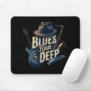 Blues Music Retro Aesthetic Vintag Jazz Mousepad