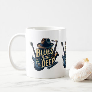 Blues Music Retro Vintage Kunstschmiede Jazz Kaffeetasse